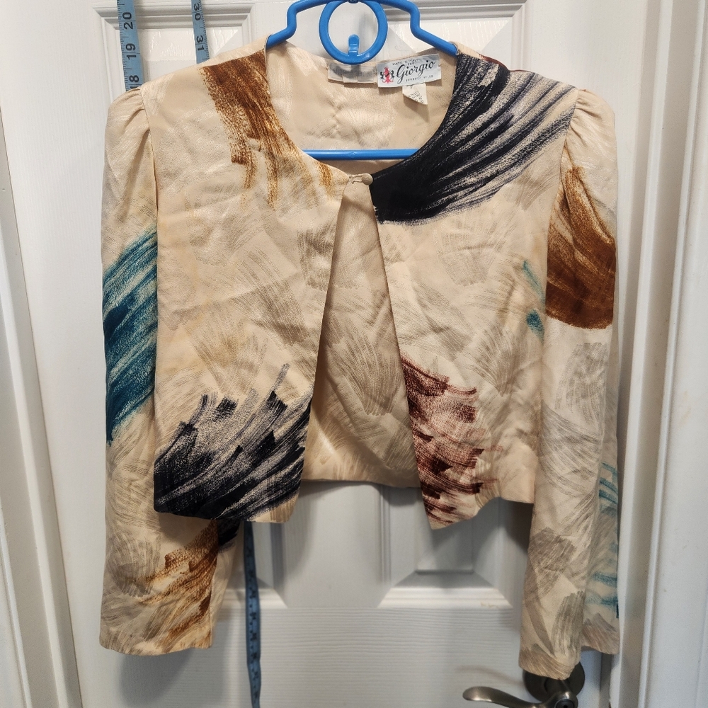 Andrea odicini for giorgio vintage silk top size 38/s